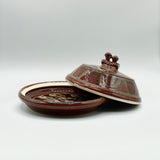 Butter Dish in Iron Red by Juggler’s Cove Pottery