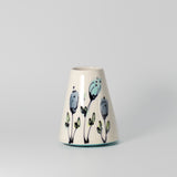 Floral Lucie Vase in Turquoise by Rachel De Condé Ceramics