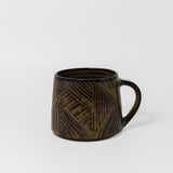 Carved Mug in Green by Caitlin Matthews Ceramics