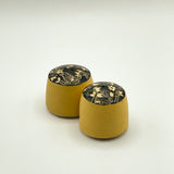 Salt & Pepper Shakers w/ Aesops Fables by Maru Pottery