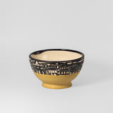 Cereal Bowl w/ Cityscape in Yellow by Maru Pottery