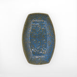 Textured Rectangular Serving Plate in Blue by Antithesis Designs