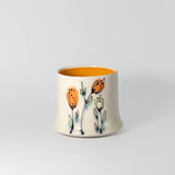 Floral Tumbler in Orange by Rachel De Condé Ceramics