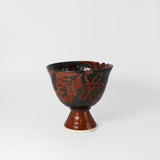 Stemmed Wine Cup in Flame by Juggler’s Cove Pottery