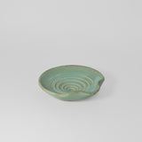 Spoon Rest in Aqua by Poterie Ginette Arsenault