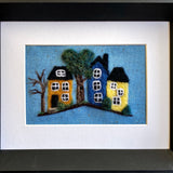 3 Houses w/ Black Frame by Nikki Langley
