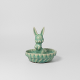 Bunny Trinket Dish in Jade by Rachel De Condé Ceramics