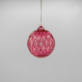Small Ball Ornament in Gold Pink by Glass Roots
