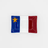 Acadian Flag Tray by School Street Studio Glass