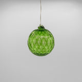 Small Ball Ornament in Lime Green by Glass Roots