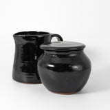 Cream & Sugar Set in Black by Kaeli Cook Pottery