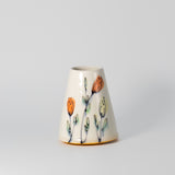 Floral Lucie Vase in Orange by Rachel De Condé Ceramics