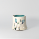 Floral Tumbler in Turquoise by Rachel De Condé Ceramics