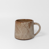 Carved Mug in Cream by Caitlin Matthews Ceramics