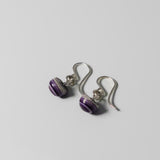 Hand-Carved Pearl Earrings by Marcia Poirier