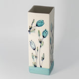 Floral Nestle Vase in Jade Blue by Rachel De Condé Ceramics