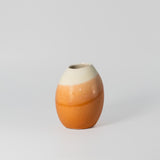 Prismatic Pebble Vase in Creamsicle by Rachel De Condé Ceramics