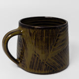 Carved Mug in Green by Caitlin Matthews Ceramics
