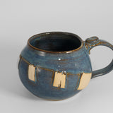 Clothesline Mug in Blue by Poterie Ginette Arsenault