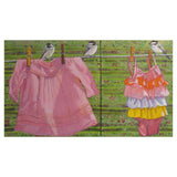 “Nana’s Clothesline II” Diptych by Donna Rawlins Sharpe