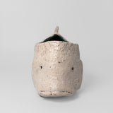Raku Fish Planter in White by Barlicoco Pottery