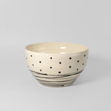 Deep Bowl in Dots + Lines by Kaeli Cook Pottery