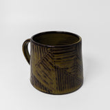Carved Mug in Green by Caitlin Matthews Ceramics