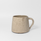 Carved Mug in Cream by Caitlin Matthews Ceramics