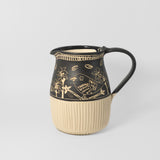 Pitcher w/ Aesop’s Fables in Black & White by Maru Pottery