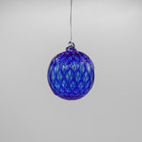 Small Ball Ornament in Sapphire Blue by Glass Roots