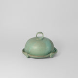 Butter Dish in Aqua by Poterie Ginette Arsenault