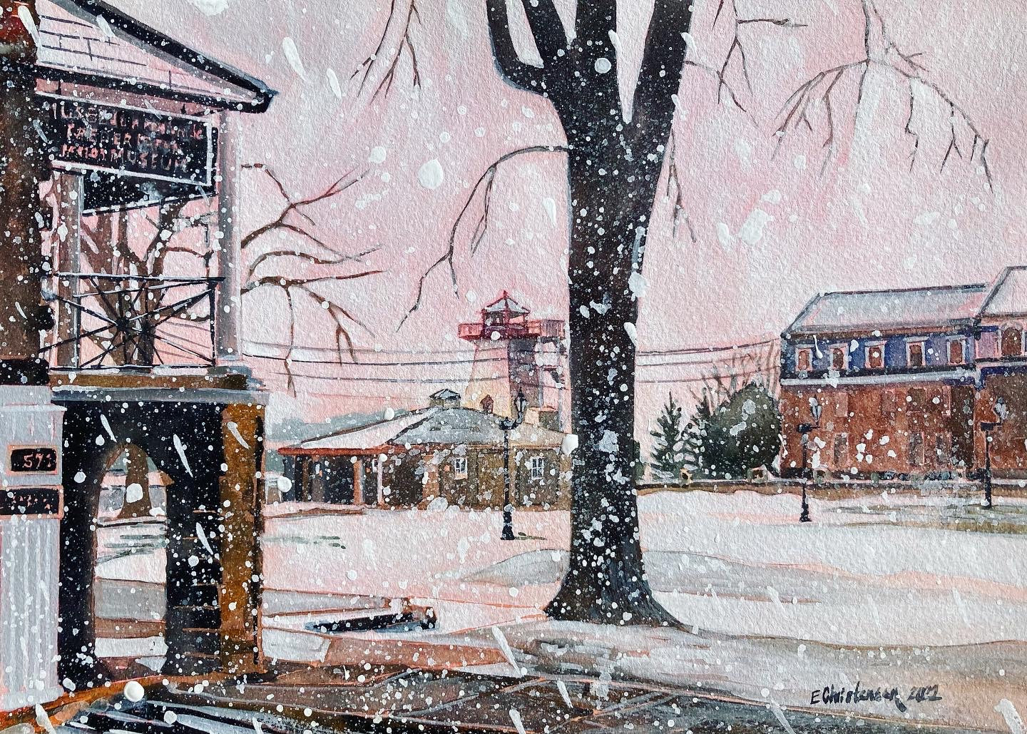 SOLD* “Snow Day in Fredericton” by Eva Christensen