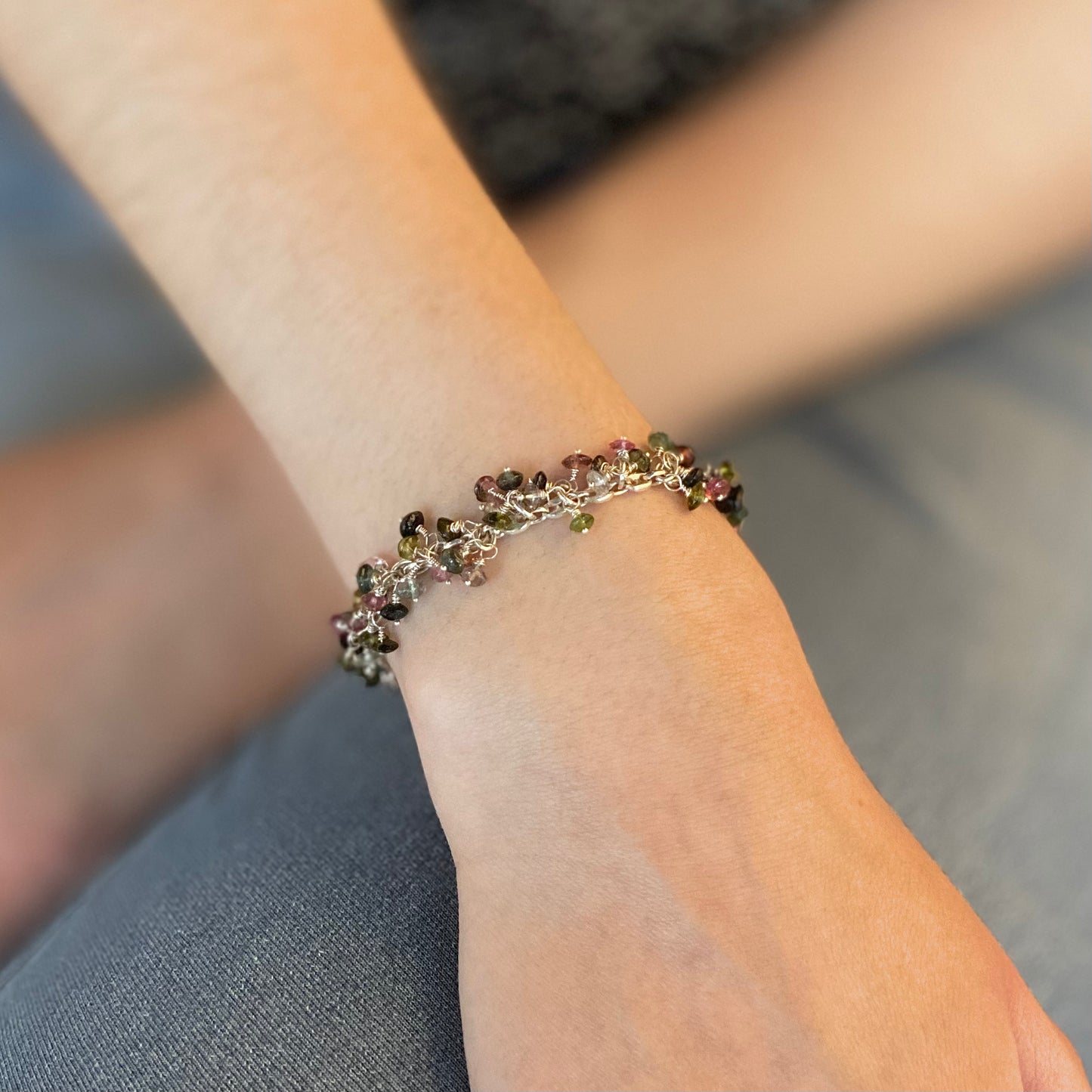 “Eye Candy” Watermelon Tourmaline Bracelet by Ellaments