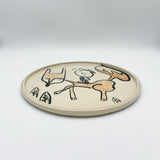 Whimsical Dinner Plate by MNO Clay
