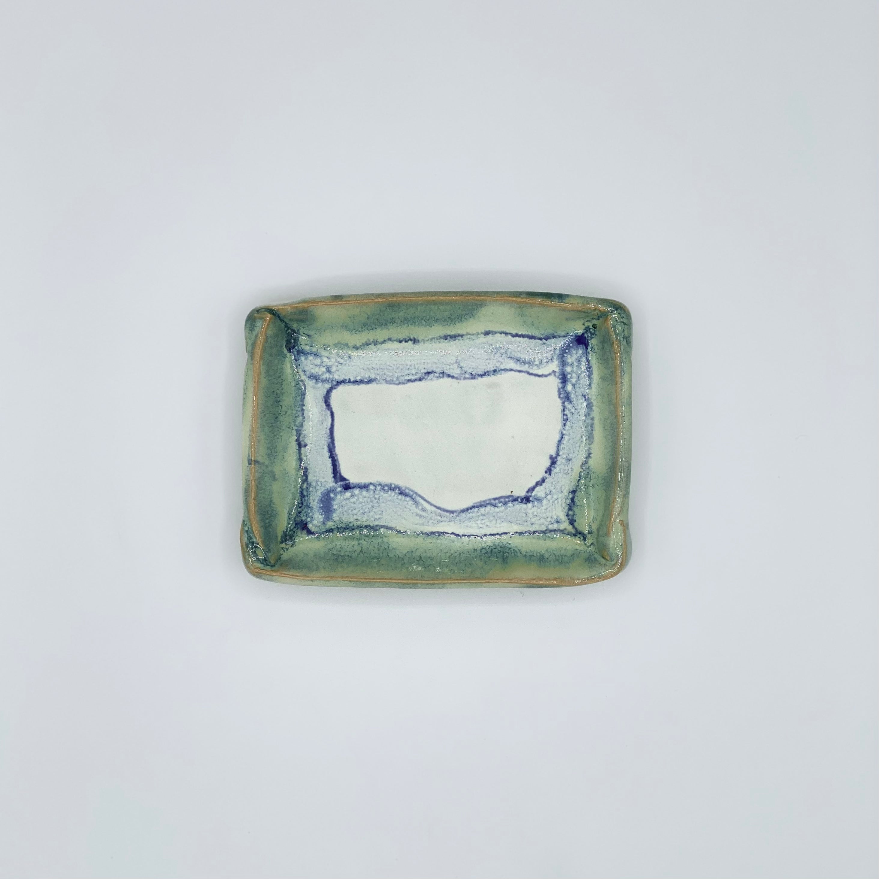 Soap Dish in Ocean Waves by Greig Pottery