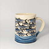 Silkscreen Mug w/ Herring by Eastwood Pottery