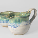 Cream & Sugar Set in Ocean Waves by Greig Pottery