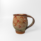 Enameled Mug in Orange Maple Hazama Pottery