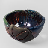 Raku Spider Bowl by Tim Isaac Pottery