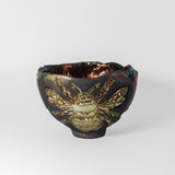 Raku Bee Bowl by Tim Isaac Pottery