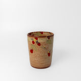 Sake Tumbler in Red Camellia by Hazama Pottery