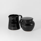 Cream & Sugar Set in Black by Kaeli Cook Pottery