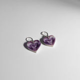 Indented Heart Earrings by Marcia Poirier