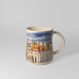 Espresso Cup w/ Cityscape in Watercolour by Maru Pottery