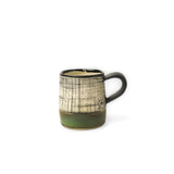 Espresso Cup w/ Birds in Green by Maru Pottery