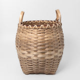 "Bean Pot Basket" square base in Black Ash & Red Osier Dogwood #107 by Jackie Van Dijk