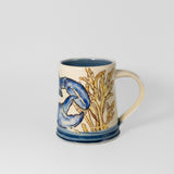 Silkscreen Mug w/ Blue Lobster by Eastwood Pottery