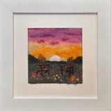 “Sunset with Benches” by Nikki Langley