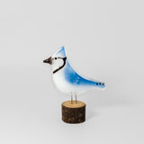 Blue Jay on Perch by The Glass Bakery