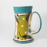 Leaf Mug in Teal by Keffer Pottery